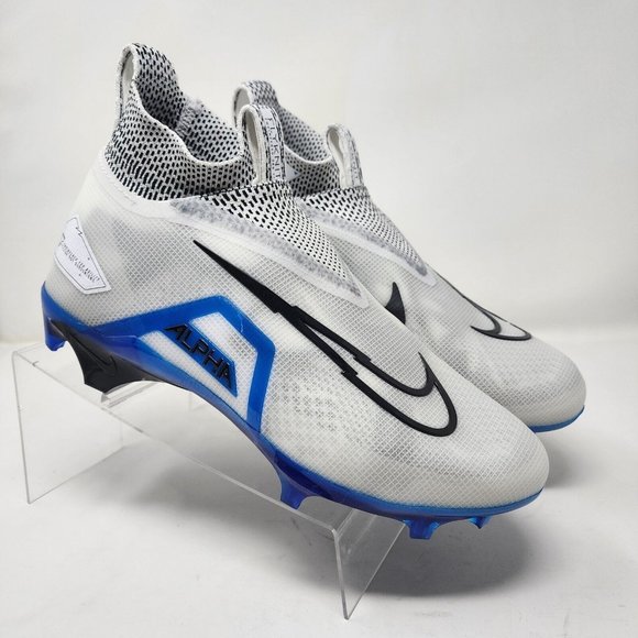 Nike Football Cleats Mens 8 White Alpha Menace Elite 3 Ghost Laces Flyknit - Picture 1 of 7